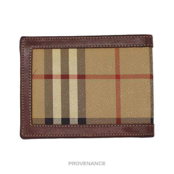 🔴 Burberry 6CC Slender Bifold Wallet - Nova Check Brown - Picture 2 of 7